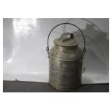 FARMHOUSE 8Q. GALVANIZED MILK CAN