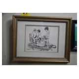 SATURDAY NIGHT LINEUP BATH TIME PRINT 9'X7'