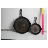 2 CAST IRON SKILLETS