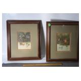 2 WILDLIFE PRINTS 13X12'