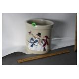CAROL LUSBY SNOWMAN CROCK