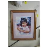 SIGNED BARBRA ELLIOT NATIVE GIRL 19'X23'