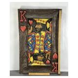 LARGE FAUX WOOD KING OF HEART CARD DECOR #16/30