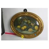 ANTIQUE FRAMED LITHO PRINT OF FRUIT 24' X 16
