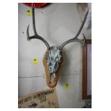 CUSTOM PAINTED DEER SKULL & ANTLER MOUNT