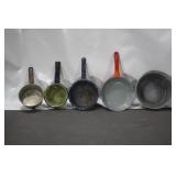 COLLECTION OF ENAMELWARE POTS