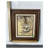 COUNTRY ROSE FRAMED OWL ART 'RUFFLED'