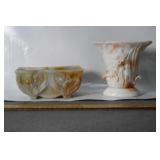 VINTAGE SLAG GLASS VASES