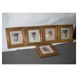 5 SMALL FRAMED NATIVE AMERICAN PRINTS
