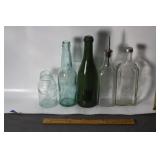 COLLECTION OF OLD BOTTLES, HORLICK'S JAR