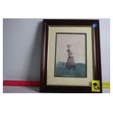 VTG D. NICHOLS LADY GOLFER PRINT 12X15
