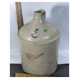 3GAL.REDWING STONEWARE JUG / LARGE WING