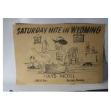 OLD HUMOR PRINT SHERIDAN, WYOMING HAYS MOTEL