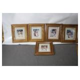 5 SMALL FRAMED NATIVE AMERICAN PRINTS
