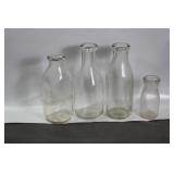 4 MILK BOTTLES