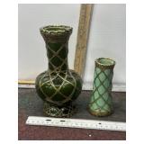 ANTIQUE JAPANESE AWAJI MEIJI WIRE BRONZE VASE