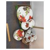 FITZ AND FLOYD HOLIDAY HOME COLLECTION DISH SET
