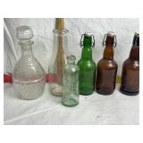VINTAGE & ANTIQUE GLASS BOTTLE, GROLSCH, DECANTER