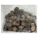 BAG OF PENNIES, SOME WHEAT
