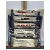 SNAP-ON TOOLS METRIC 8Pc. SET HEX T-KEYS, BLUE USA