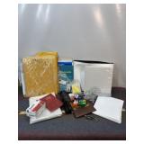 LARGE BOX OF OFFICE ITEMS, ENVELOPES, HOLE PUNCH