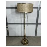 VINTAGE BRASS BASE 3 BULB FLOOR LAMP, 59" T