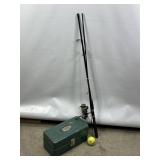 SOUTH BEND XTC 200 FISHING POLE, VNTG TACKLE BOX