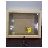 SMALL DISPLAY CASE W/ LOCK, 15" X 12"