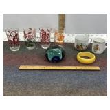 BAKELIGHT BANGLE BRACLET, PAPERWEIGHT, GLASSES