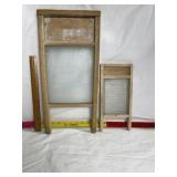 VINTAGE GLASS GARMENT WASHBOARDS