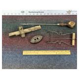 BURLAP SACK NEEDLE, MINITURE IRON, JAR LIFTER