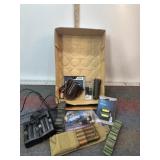 FLASHLIGHT BATTERIES & CHARGERS, LEVELS, HOLSTER