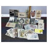 35 VINTAGE LADIES POST CARDS