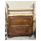 VINTAGE FULL SIZE WOOD BED FRAME