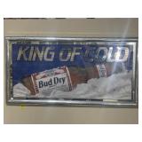 KING OF COLD BUD DRY 1991 AB ADVERTISING SIGN