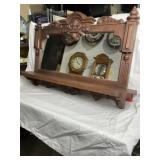 PLASTIC WALL HANGING MIRROR W/ SHELF