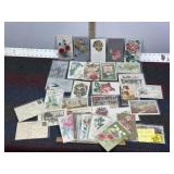 ANTIQUE & VINTAGE FLOWERS POST CARDS, 50 TOTAL