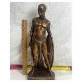 AFRICAN WARRIOR UNIVERSAL STATUARY 1967 STATUE