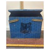 TIGER CHEWING TOBACCOO BLUE PLAID TIN W/ HANDLE