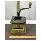 VINTAGE COFFEE GRINDER HAND PAINTED