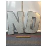 N & D METAL LETTERS, 20 1/2" X 14"