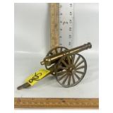 VINTAGE MINITURE BRASS FIELD CANNON MODEL