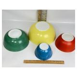 PYREX "PRIMARY COLOR" NESTING BOWL SET