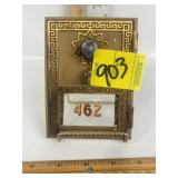 VINTAGE U.S. POSTAL BRASS BOX DOOR W/ COMBO