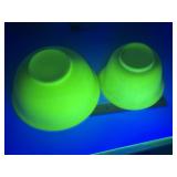 CUSTARD U.V. GLASS BOWLS, HAMILTON BEACH & McKEE