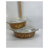 PYREX EARLY AMERICAN CASSEROLE DISHES