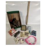 PLAYING CARDSM DOOR KNOBS, TOOLS, GOGGLES