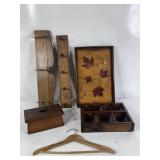 WALL HANGING COAT HANGERS, SERVING TRAY, STOOL