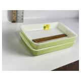 2 PYREX 2Qt. LIME COLOR BAKING DISHES #232