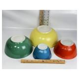 PYREX "PRIMARY COLOR" NESTING MIXING BOWL SET